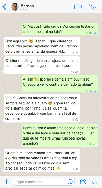 Depoimento de cliente BoxParts