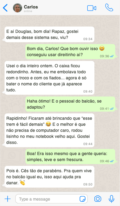 Depoimento de cliente BoxParts